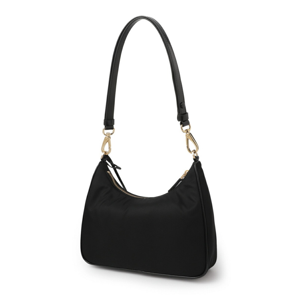 Prada Shoulder Bag Handbag Black Re Brushed Leather - Picture 4 of 8